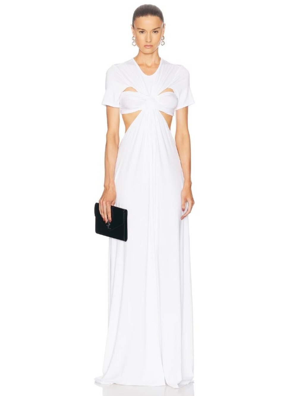 Sid Neigum Floor Length Knot Dress in White